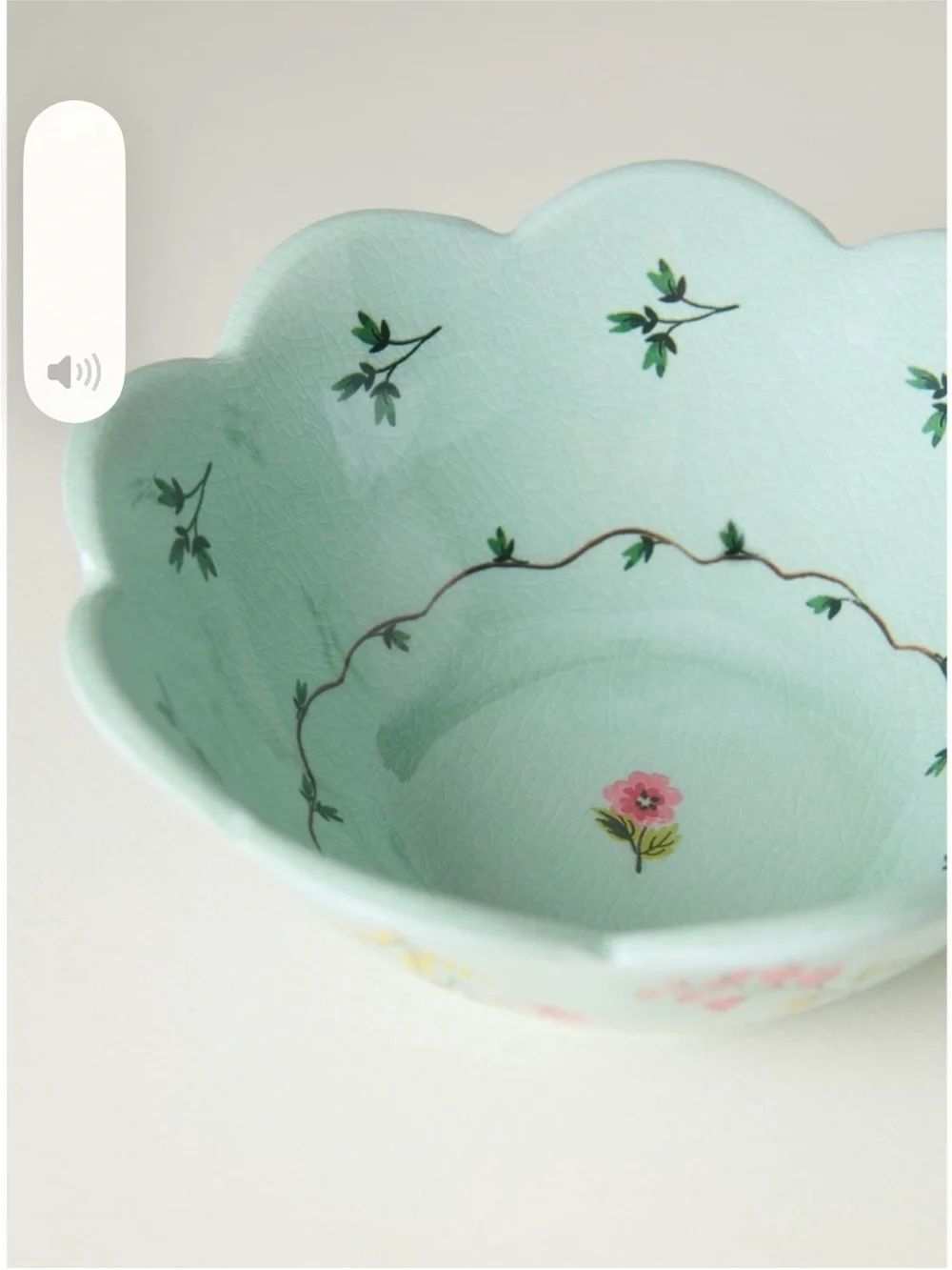 Anthropologie Annette Floral Melamine Nut bowl ice cream bowl